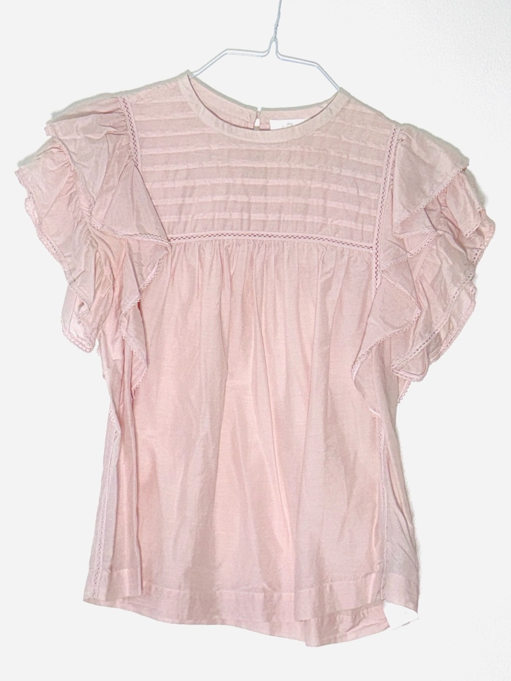 7 For All Mankind Women’s Pink Ruffle Top